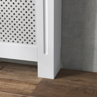 HOMCOM Radiator Cover Heating Cabinet Solid MDF Small Sized White ...