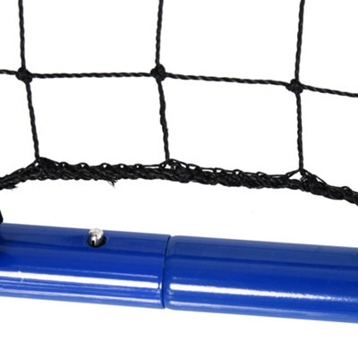 HOMCOM Rebounder Net Football Target Goal with Adjustable Angles, Blue