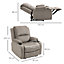 HOMCOM Recliner Armchair for Living Room, Recliner Chair with Cup Holder