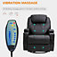 HOMCOM Recliner Sofa Chair PU Leather Armchair Cinema Massage Swivel Nursing Gaming Black