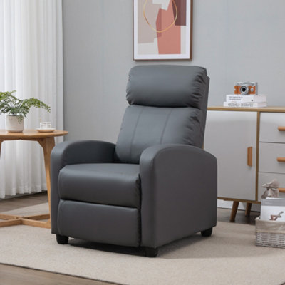 HOMCOM Recliner Sofa Chair PU Leather Massage Armcair w/ Remote