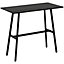 HOMCOM Rectangular Bar Table with Sturdy Metal Frame, Contemporary Design High Top Kitchen Table with Faux Marble Top