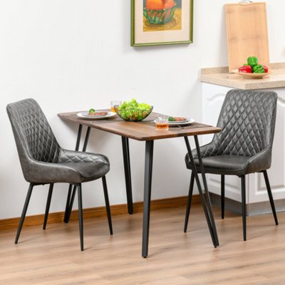 Leather side deals chairs dining room