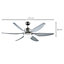 HOMCOM Reversible Ceiling Fan w/ Light, 6 Blades Indoor LED Lighting Fan, Silver