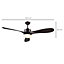 HOMCOM Reversible Indoor Ceiling Fan with Light, Modern Mount LED Lighting Fan with Remote Controller, Brown