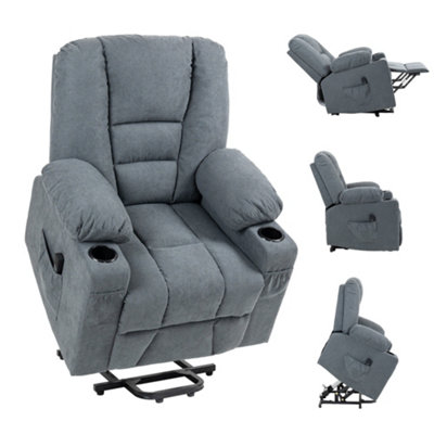 HOMCOM Riser and Recliner Chair w/ Remote, Lift Chair for Elderly, Grey
