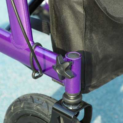 HOMCOM Rollator Walker with Seat, Backrest, Bag, All-terrain Wheels