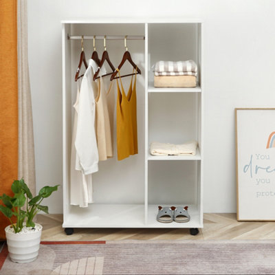 White open deals wardrobe with drawers