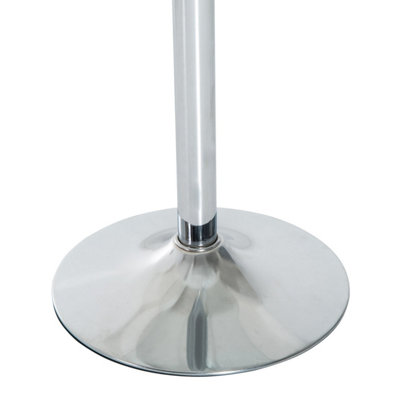 HOMCOM Round Bar Table Bistro Pub Counter w/ Tempered Glass Top for Kitchen