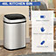 HOMCOM Sensor Dustbin Touchless Trash Can Automatic Stainless Steel 48L