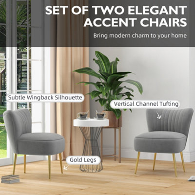 Set of discount two wingback chairs