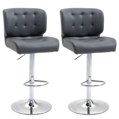 Leather tufted deals bar stools