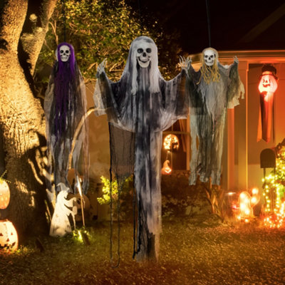 Fancysky Lot De 3 Fantômes à Suspendre, Déco Squelette Avec