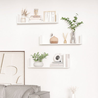 Wooden shelves deals for bedroom wall