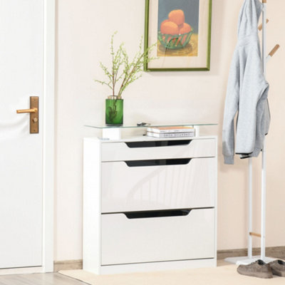 White high deals gloss storage cabinet