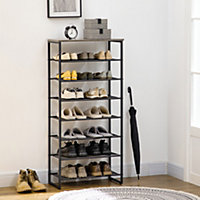 HOMCOM Shoe Rack, 8-tier Shoe Storage Shelf for 21-24 Pair Shoes for Entryway