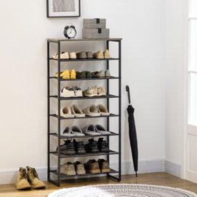 HOMCOM Shoe Rack, 8-tier Shoe Storage Shelf for 21-24 Pair Shoes for Entryway