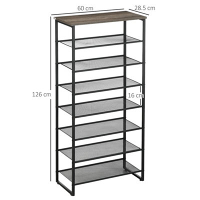 White 24 Pair Shoe Storage Cabinet, 8-Tier Feestanding Cube Shoe Rack Closet Organizers for Bedroom, Hallway