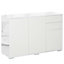 HOMCOM Side Cabinet with 2 Door and 2 Drawer for Home Office White 74H x 117W x 36Dcm