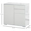 HOMCOM Side Cabinet with 2 Door and 2 Drawer for Home Office White