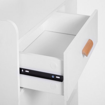 HOMCOM Side Cabinet with Storage Drawer for Hallway, Kitchen White