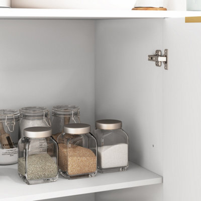 HOMCOM Sideboard Buffet Cabinet with Adjustable Shelves, White