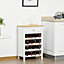 HOMCOM Sideboard Wine Cabinet Cupboard with 16 Bottle Rack Drawer, White