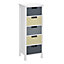 HOMCOM Simple Chest of 5 Drawers Storage Cabinet for Dining & Living Room