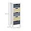 HOMCOM Simple Chest of 5 Drawers Storage Cabinet for Dining & Living Room