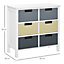 HOMCOM Simple Chest of 6 Drawers Storage Cabinet for Dining & Living Room