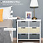 HOMCOM Simple Chest of 6 Drawers Storage Cabinet for Dining & Living Room
