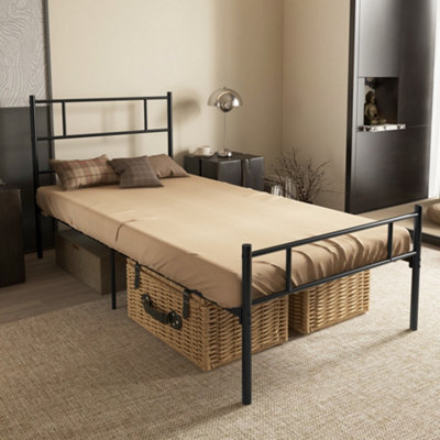 Metal bed frame with deals underbed storage