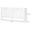 HOMCOM Slatted Radiator Cover Painted Cabinet MDF Lined Grill in White 172L x 19W x 81.5H cm