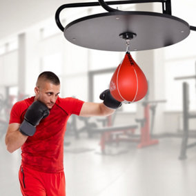 HOMCOM Speed Bag Platform Kit Wall-mounted Punching Ball Hanging Platform Set