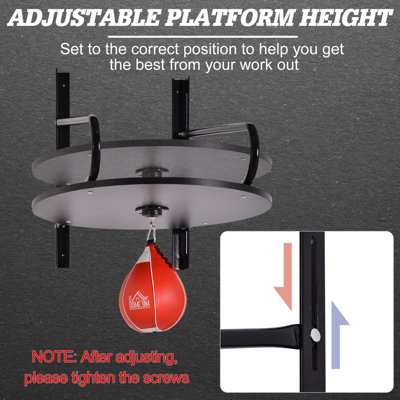 HOMCOM Speed Bag Platform Kit Wall-mounted Punching Ball Hanging Platform Set
