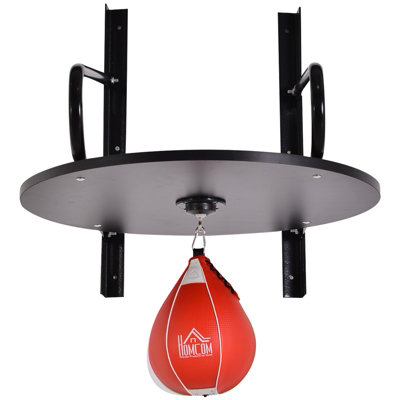 HOMCOM Speed Bag Platform Kit Wall-mounted Punching Ball Hanging Platform Set