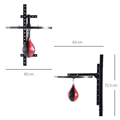 HOMCOM Speed Bag Platform Speedball Frame Set Training Punching Boxing Workout