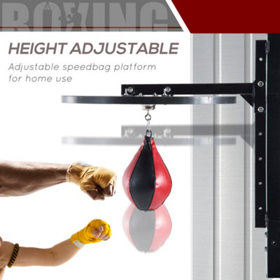HOMCOM Speed Bag Platform Speedball Frame Set Training Punching Boxing Workout