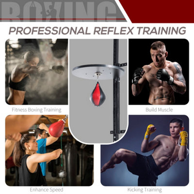 HOMCOM Speed Bag Platform Speedball Frame Set Training Punching Boxing Workout