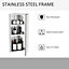 HOMCOM Stainless Steel Wall mounted Bathroom Corner Mirror Storage Cabinet Single Door 300mm (W)