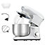 HOMCOM Stand Mixer w/ 6 Speeds and Pulse Setting 1200W 5.5L Cake Mixer Silver
