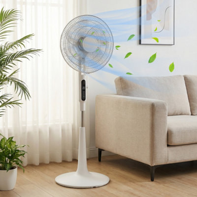 HOMCOM STANDING FAN WITH 75 DEGREE OSCILLATION MOSQUITO REPELLENT FUNCTION