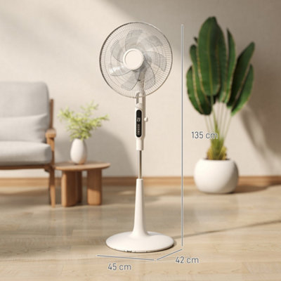 HOMCOM STANDING FAN WITH 75 DEGREE OSCILLATION MOSQUITO REPELLENT FUNCTION