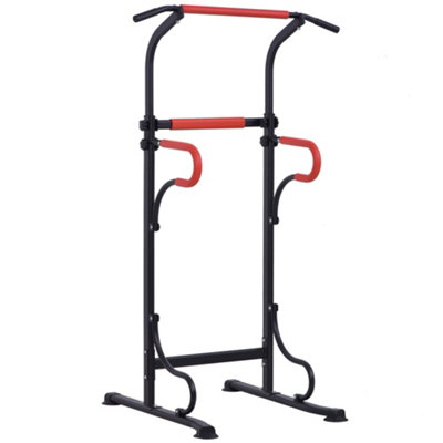HOMCOM Steel Multi-Use Exercise Power Tower Station Adjustable Height w/ Grips