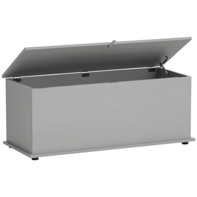 HOMCOM Storage Chest With Lid, 113L Storage Box, Grey