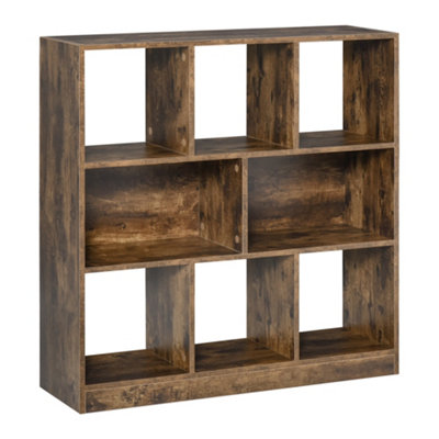 HOMCOM Storage Shelf 3-Tier Bookcase Display Rack Home Organizer for Home Office