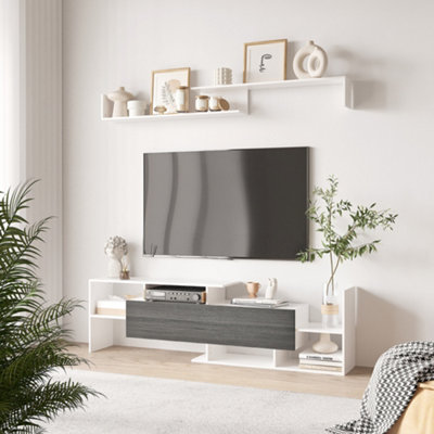 White shelf on sale under tv