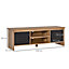 HOMCOM TV Stand Cabinet Unit Media Entertainment Center w/ Drawers Wire Hole