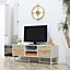 HOMCOM TV Stand Modern TV Cabinet w/ Storage Shelves and Drawers for 32-47" TVs