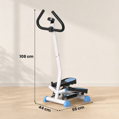 Stepper Per Allenamento Casa - Attrezzo Fitness Con Maniglie, Display LCD, Portata 150 Kg, Silenzioso, Ideale Per Dimagrire E Tonificare